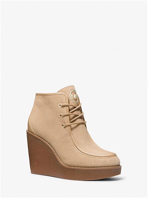 michael kors rye suede wedge boot|michael kors women's wedge sneakers.